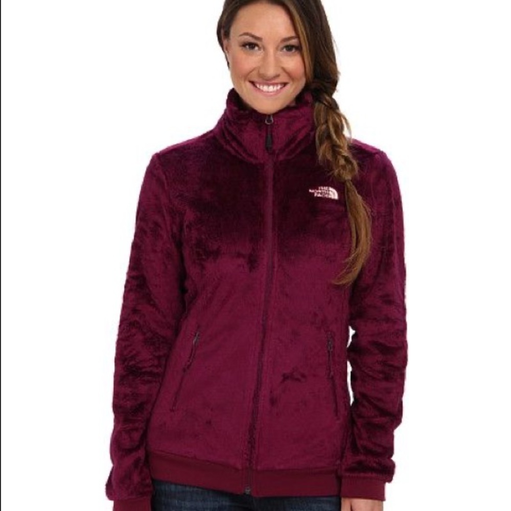 Purple north face fleece jacket